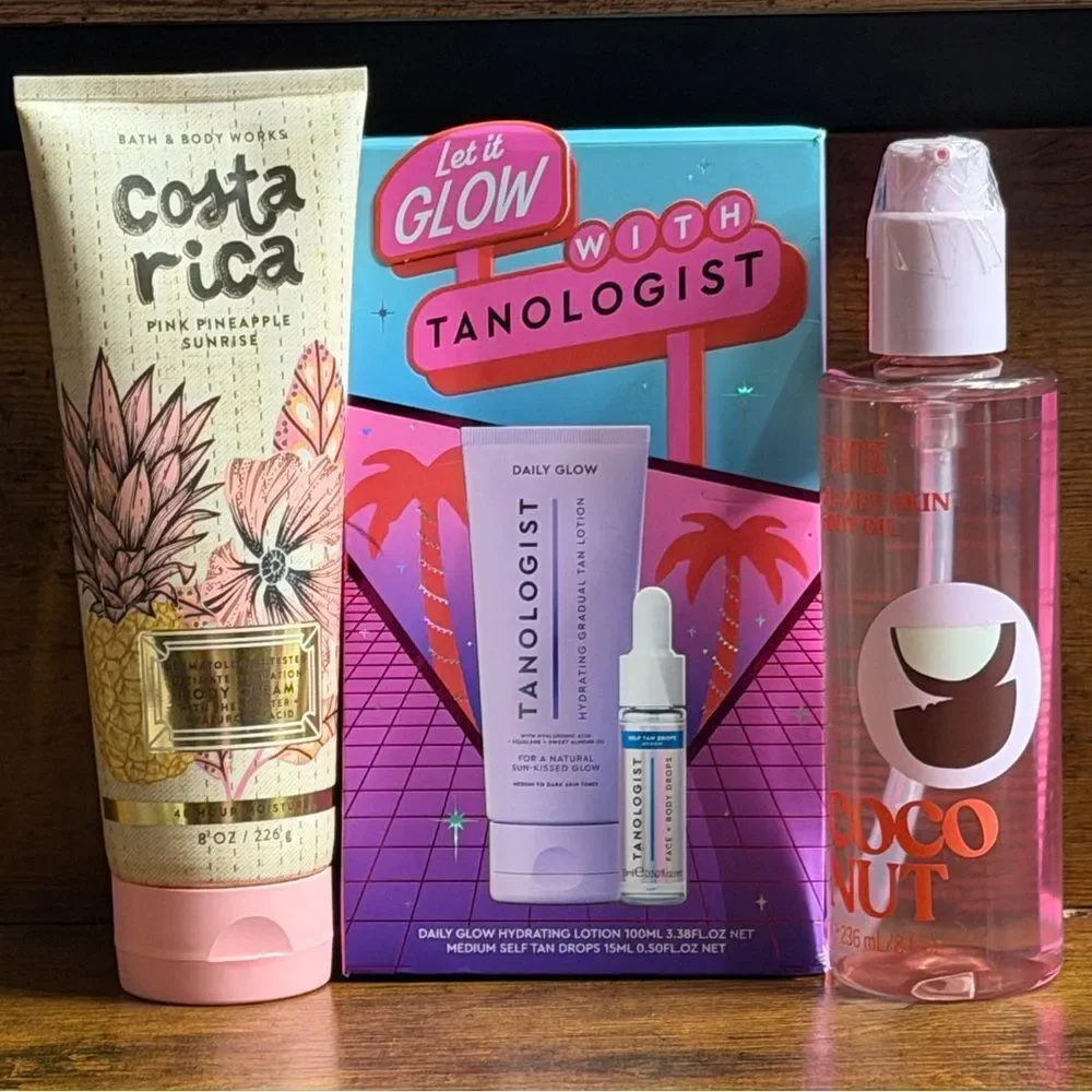 ☀️ Summer Glow Bundle ☀️ Tanologist + Bath & Body Works + Coconut Body Oil | NEW